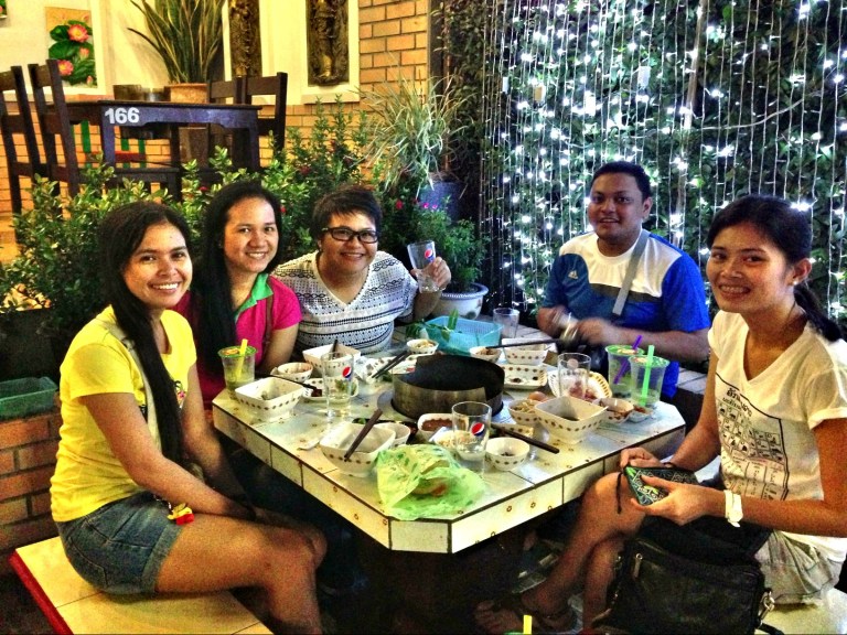 Always eating out with friends